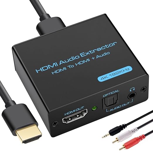 VPFET HDMI Audio Extractor 4K HDMI to Optical 3.5mm AUX Audio Adapter Splitter by VPFET