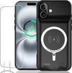 Battery Case iPhone 16 Plus, Upgraded 12000mAh Rechargeable Portable Extended by KCKEBLM