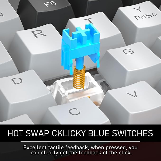 60% Mechanical Gaming Keyboard, Mixed Color Keycaps Gaming Keyboard - Image 5