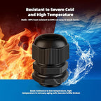 Cable Gland 12 Pack 3/4" NPT Waterproof Adjustable Connector Strain Relief Cord - Image 3