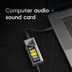 HiBy FC4 USB DAC MQA Dongle 1.1”OLED DSD512 PCM 768 EQ&PEQ 3.5mm SE + 4.4mm BAL - Image 7