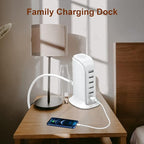 Charging Station for Multiple Devices 40W Upoy, Wall Charger Block 5 USB Ports - Image 6