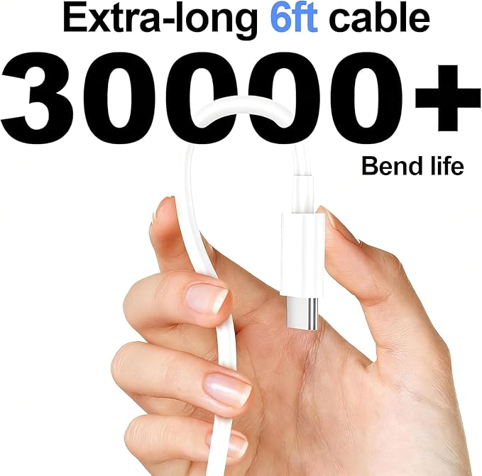 3pack Type C Charger 6FT Cable Fast Charging - Image 6