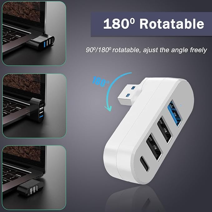 VIENON 4-Port USB 3.0 Hub, USB Splitter - Image 3