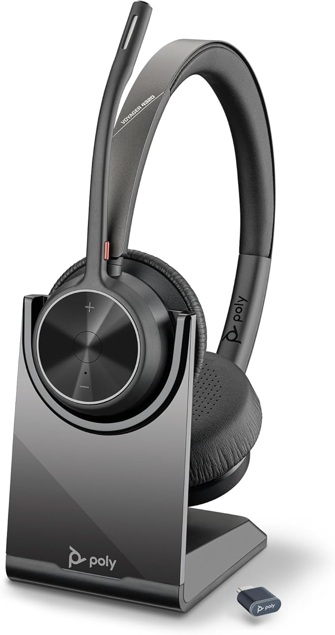Poly Voyager 4320 UC Wireless Headset & Charge Stand by Poly