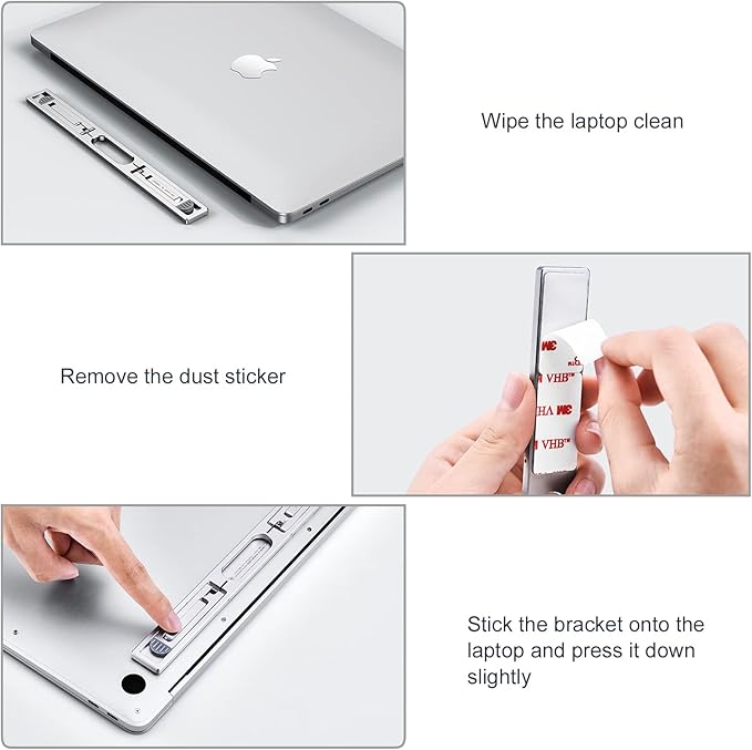 Laptop Risers for Desk, 4 Adjustable Heights Laptop Stand, Keyboard Riser - Image 9