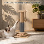 4-in-1 Solid Wood Cat Scratching Post - Image 3