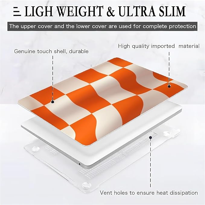 Compatible with MacBook Air 13.3 13.6 Inch Case 2022 2021 2020 2019 Plastic - Image 2