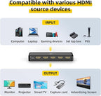 8K HDMI Splitter 1 in 4 Out, 1x4 Duplicate/Mirror Screens, HDMI 2.1, Auto - Image 6