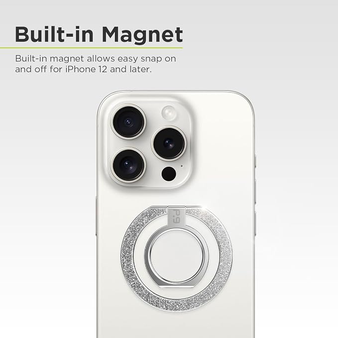 PureGear Magnetic Phone Grip Ring Stand, Magnetic Phone Ring Holder - Image 4