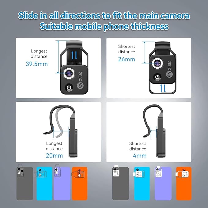 APEXEL 200X Phone Microscope Lens, Nano Zoom Phone Micro Lens - Image 4