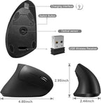 Vassink Ergonomic Mouse, Rechargeable Wireless Mouse, 2.4GHz Rechargeable - Image 8