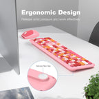 KNOWSQT Wireless Keyboard and Mouse Combo, Pale Pink Full-Sized 2.4G Silent - Image 7