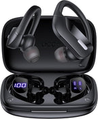OCC Wireless Ear Hook Sport Earbuds, IPX5 Waterproof, 80H Playtime, Deep Bass by occ
