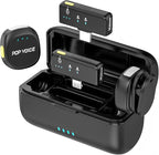 Mini Microphone for iPhone Android, Wireless Mic by PoPvoice