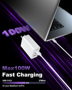 USB C Charger Block 100W, 3-Port GaN Super Fast Charger, Type C Wall Charger - Image 3