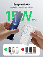 LVFAN for Magsafe Power Bank 10000mAh, Fast Charging Wireless Magnetic Portable - Image 2