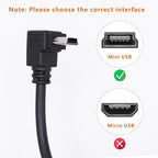 90 Degree Mini USB to USB A OTG Adapter Cable 5.5in Up Angle Mini USB 5-Pin - Image 4
