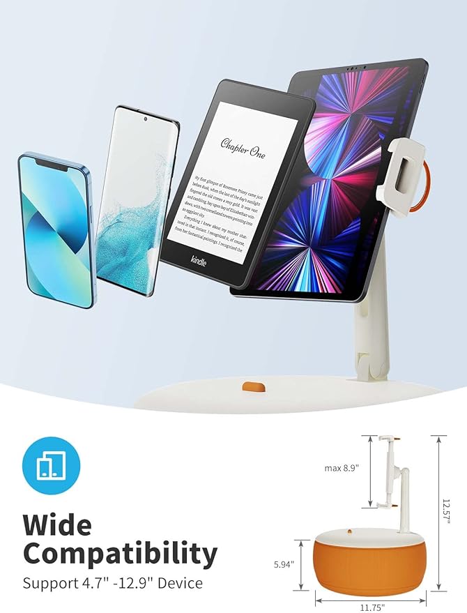 SAIJI Tablet Holder Pillow, Kindle Holder Compatible - Image 4