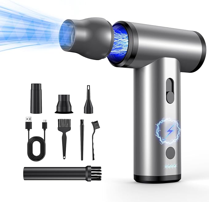 Compressed Air Duster, 300000RPM Air Duster Electric Cleaner by MBYULO