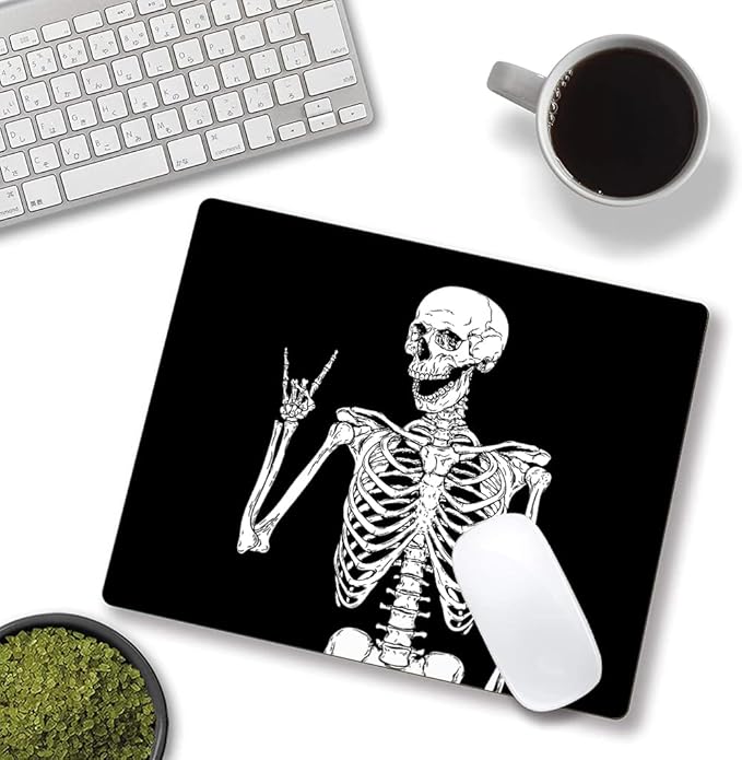 IMAYONDIA Black Human Skeleton Mouse Pad - Image 4
