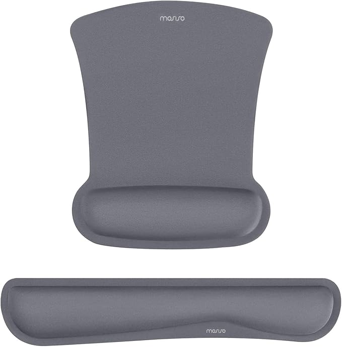 MOSISO Wrist Rest Support for Mouse Pad & Keyboard Set, Ergonomic Mousepad by MOSISO