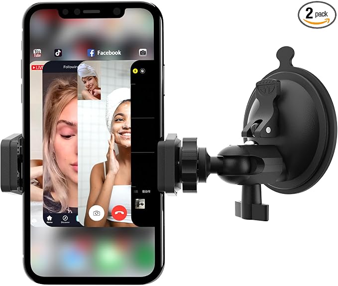 Shower Mirror Phone Holder, Suction Cup Mirror Phone Mount by HzTinT