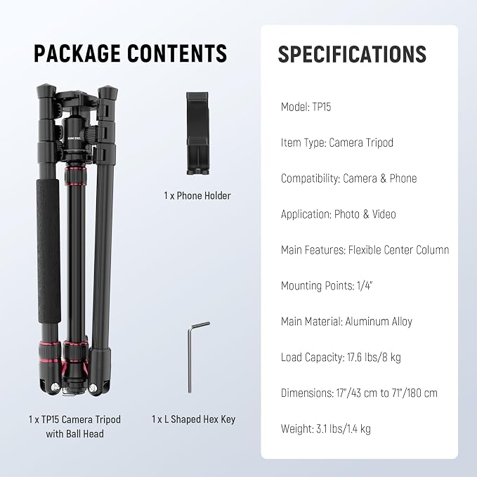 NEEWER Basics Camera Tripod Monopod - Image 8