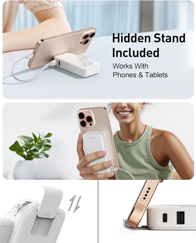 iWALK Portable Charger, Ultra Small 10, 000mAh 30W PD Power Bank, USB C in&Out - Image 2