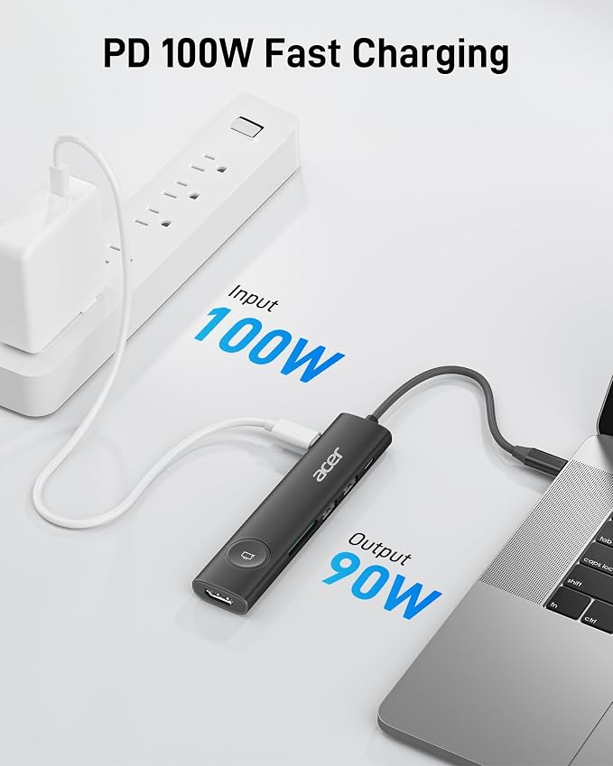 Acer USB C HUB Multiport Adapter, 7 in 1 USB-C to HDMI Adapter - Image 5