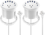 Jgstkcity 65W USB-C Hidden Desktop Power Grommet: 1 AC Outlet, 8 USB Charging by Jgstkcity
