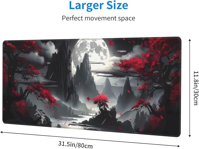 Gaming Mouse Pad Desk Pad, Extended Big Mouse Pad, 31.5x11.8 Inch Long Computer - Image 2