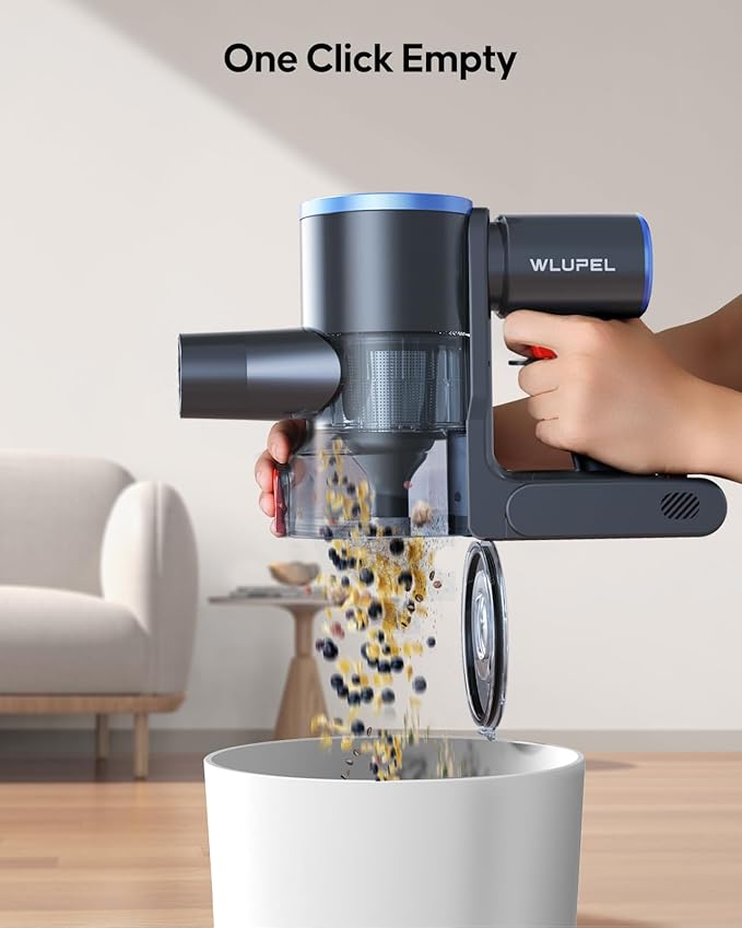WLUPEL Cordless Vacuum Cleaner, 30KPA 400W Powerful Stick Vacuum - Image 7