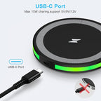 Wireless Charger Fast Charging Pad Android Charging Station Wireless Phone - Image 4