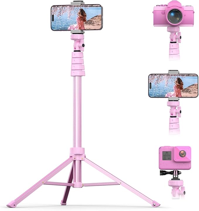 UBeesize 62" Phone Tripod & Selfie Stick, Camera Tripod Stand by UBeesize