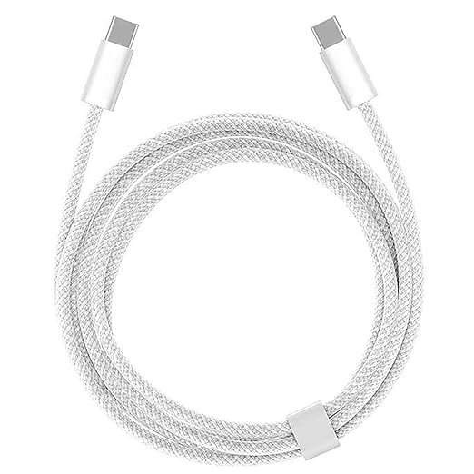 5FT USB C to USB C Woven Cable for iPhone 15/16/17, 16 Pro Max, 16 Plus by Abysssea