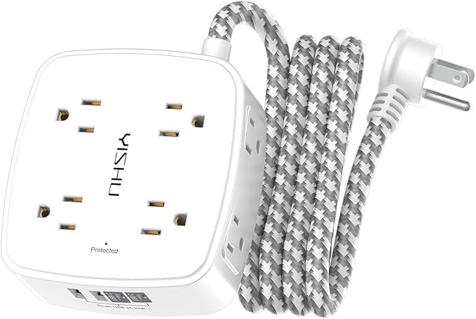 Surge Protector Power Strip by YISHU