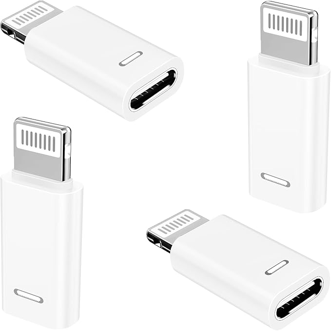 USB C to Lightning Adapter, Stuffcool 4Pack Lightning Male to USB C Female by Stuffcool