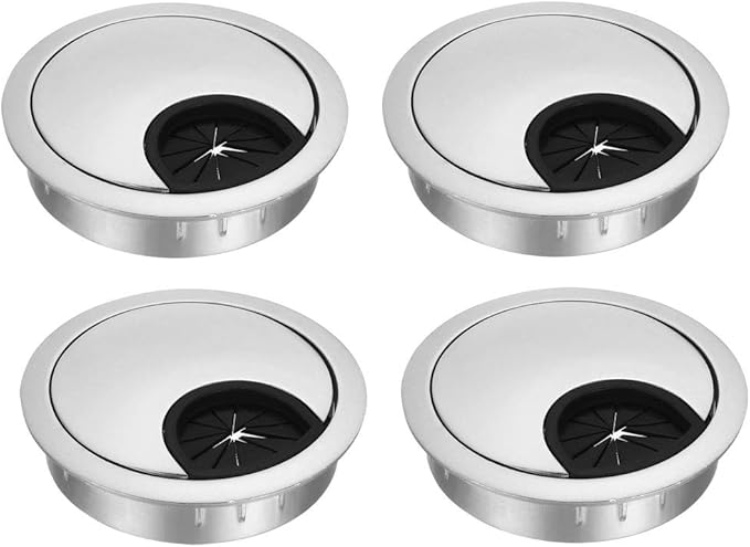 uxcell Cable Hole Cover, 2.1Inch/53mm Zinc Alloy Desk Wire Cord Cable Grommets by uxcell