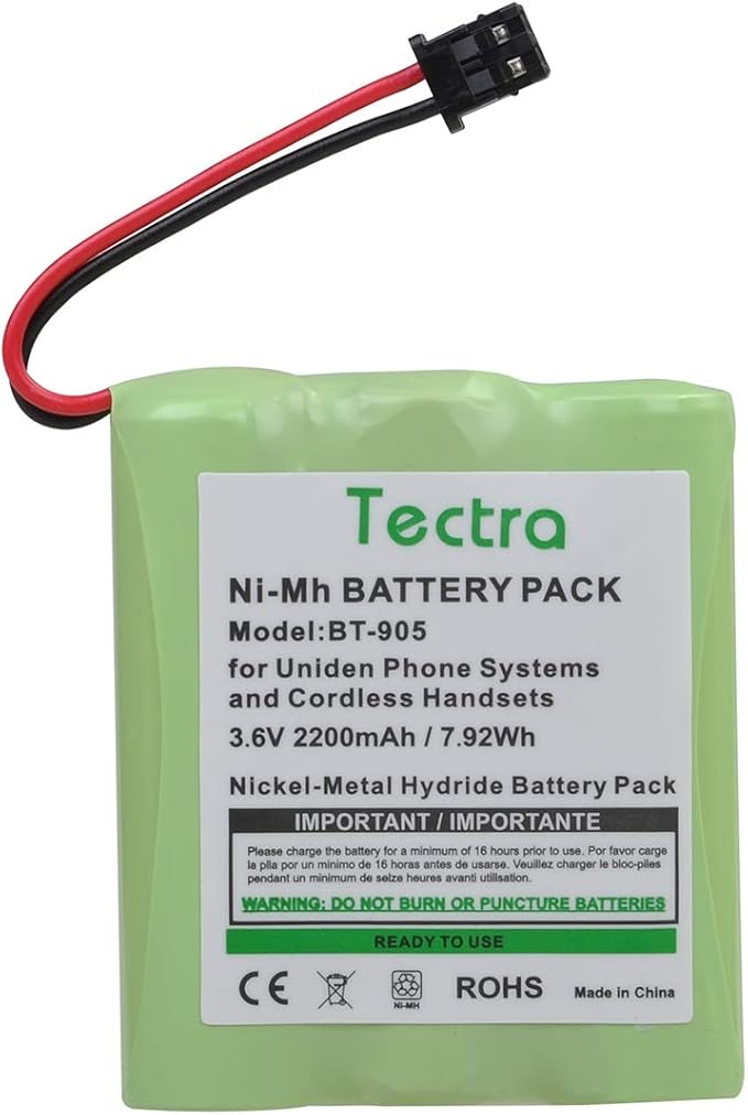 Tectra 2-Pack BT-905 Cordless Phone Battery - Image 2
