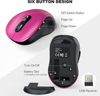 WisFox 2.4G Wireless Mouse for Laptop, Ergonomic Computer Mouse - Image 5