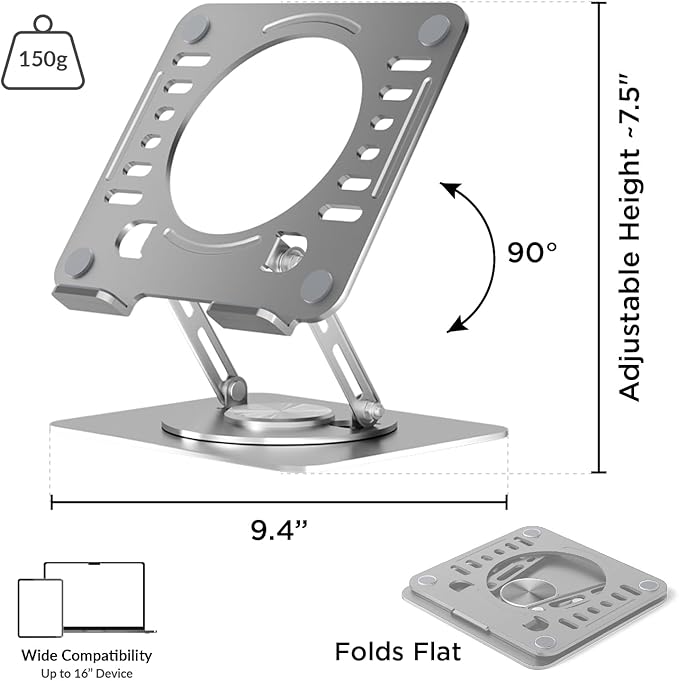 Uncaged Ergonomics Swivel Laptop Stand - Image 2