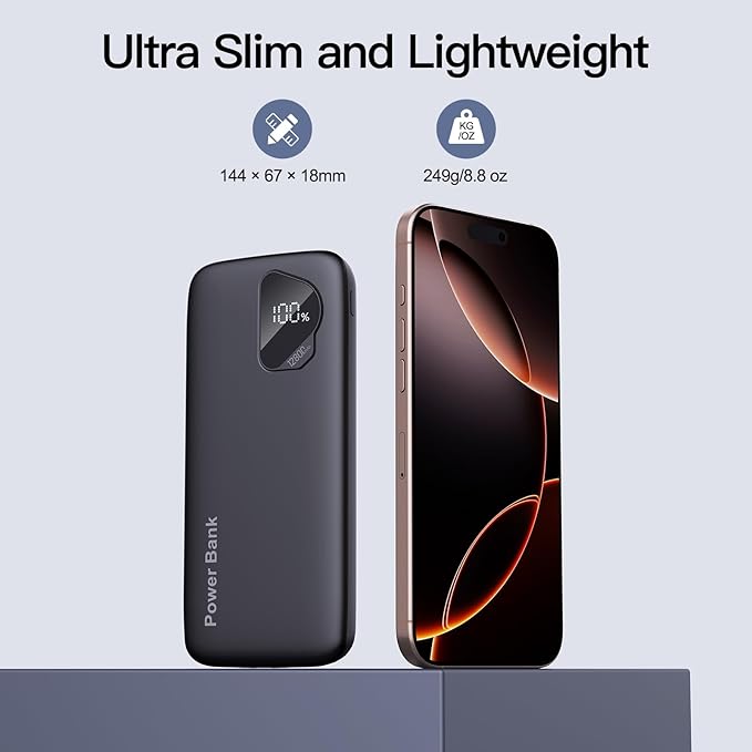 2025 Portable Charger with Built in Cables, 12800mAh Travel Essential Battery - Image 4