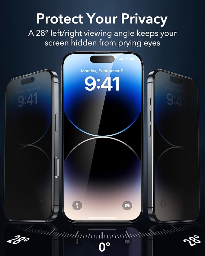 ESR 3 Pack for iPhone 14 Pro Max Privacy Screen Protector, Anti-spy - Image 3