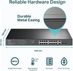 TP-Link TL-SG1218MP 16 Port Gigabit PoE Switch 16 PoE+ Ports @250W, w/ 2 Uplink - Image 7