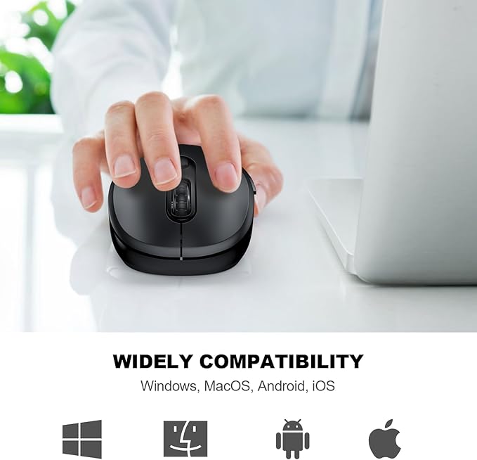 WisFox 2.4G Wireless Mouse for Laptop, Ergonomic Computer Mouse - Image 6