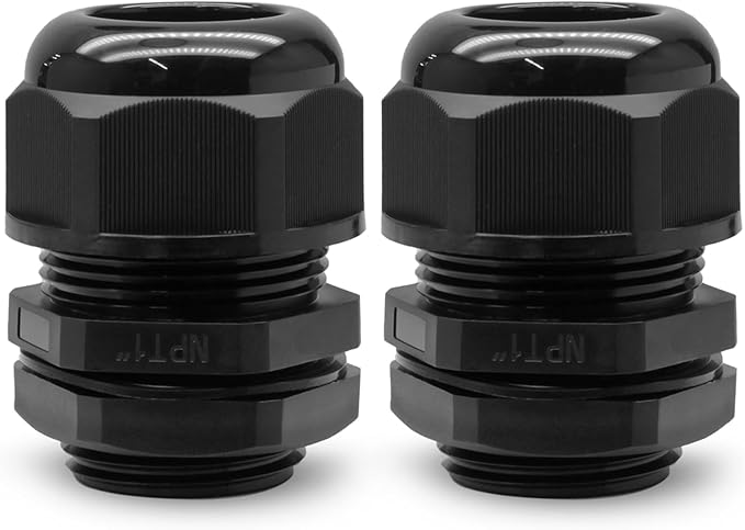 2 Pcs 1" NPT Nylon Cable Glands by Kyuionty