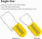 500PCS Plastic Padlock Security Seals Metal Wire Padlocks Electric Meter Seal - Image 4