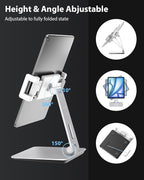 Maxonar Tablet Stand for Desk, 360° Adjustable Aluminum Alloy Swivel iPad - Image 5