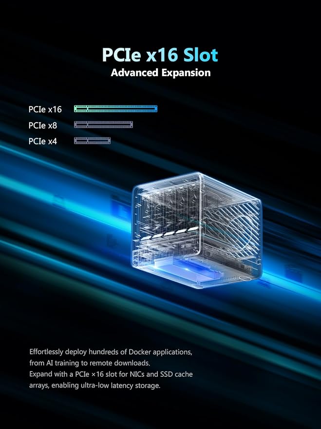 MINISFORUM N5 5-Bay Desktop NAS, AMD Ryzen 7 255, 128GB SSD, 1x 10GbE, 1x 5GbE - Image 7